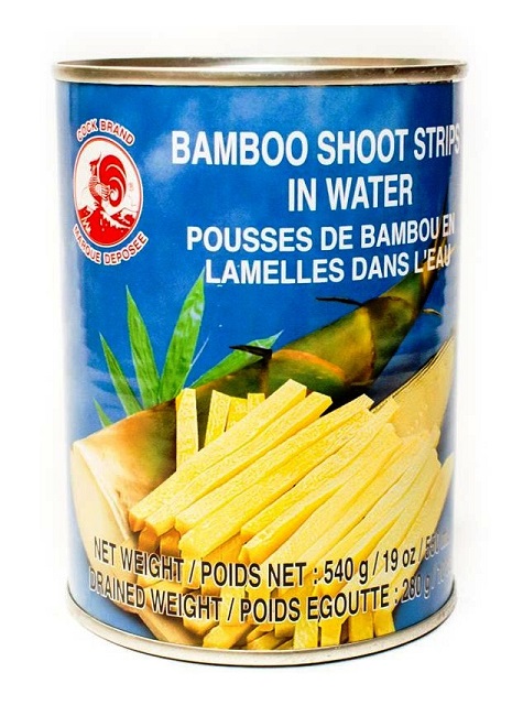 Germogli di bambù tagliati a strisce - Cock Brand 540 g.
